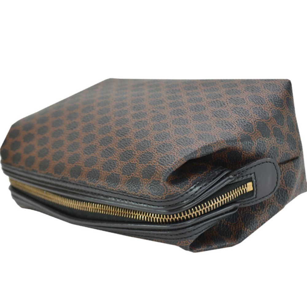 Celine Macadam Leather Multi Case Pouch Brown Bla… - image 6